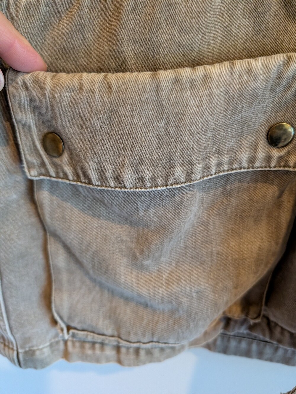 VINTAGE Banana Republic 80s Military Style Field Coat Heavy Cotton Denim XL - Picture 4 of 9